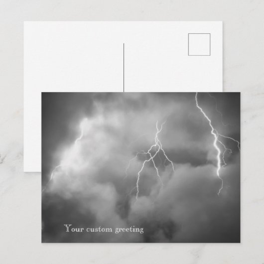 Wolken en bliksem briefkaart (Voorkant / Achterkant)