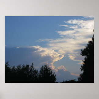 Wolken en Bomen Poster