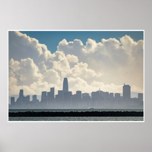 Wolken en de Stad Poster (Voorkant)