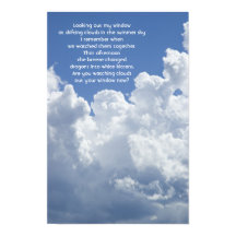 Wolken en de Zomerhemel die u missen Gedicht