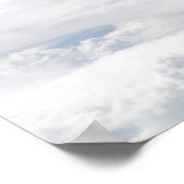 Wolken en Faint Moon Poster (Hoek)