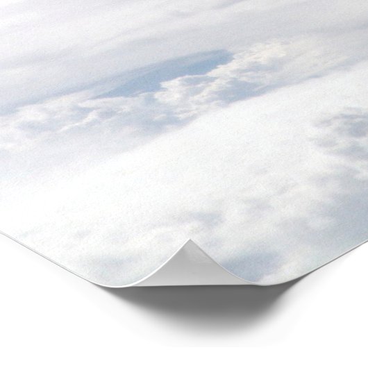 Wolken en Faint Moon Poster (Hoek)