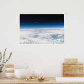 Wolken en Faint Moon Poster (Keuken)