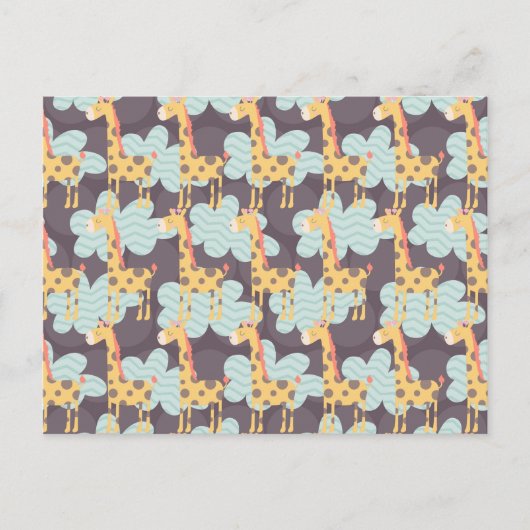 Wolken en Giraffes Briefkaart (Voorkant)