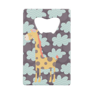 Wolken en Giraffes Creditkaart Flessenopener