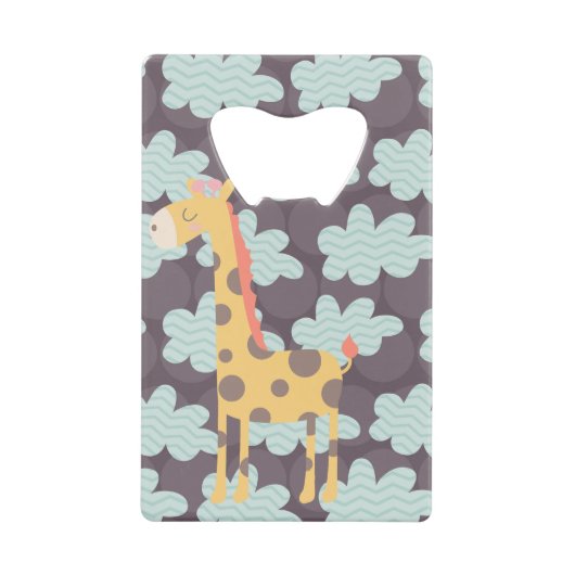 Wolken en Giraffes Creditkaart Flessenopener (Voorkant)