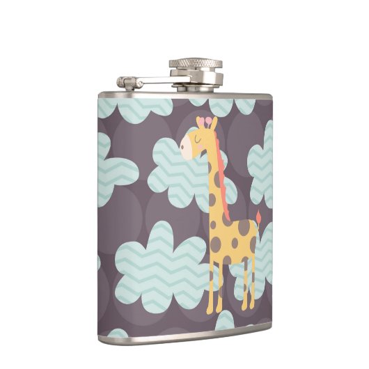 Wolken en Giraffes Heupfles (Rechts)