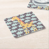 Wolken en Giraffes Kartonnen Onderzetters (Schuin)