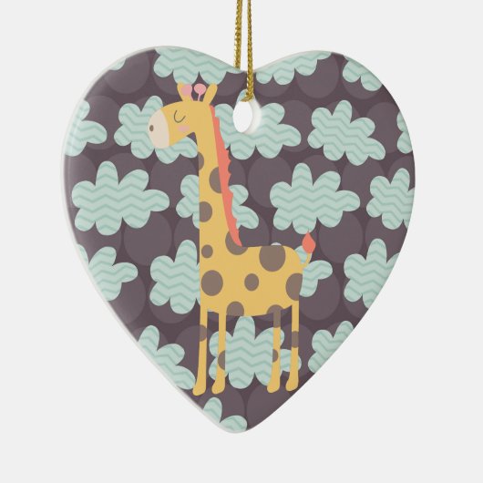 Wolken en Giraffes Keramisch Ornament (Rechts)