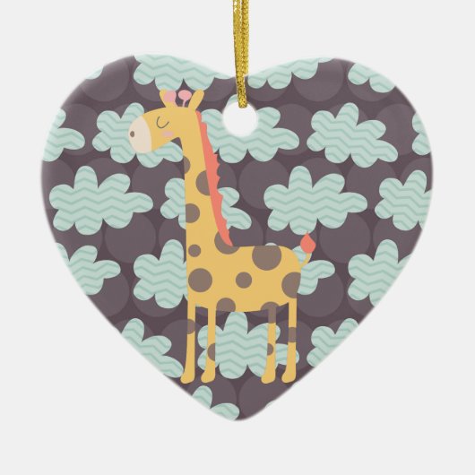 Wolken en Giraffes Keramisch Ornament (Voorkant)