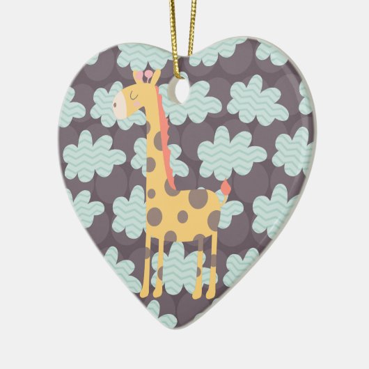 Wolken en Giraffes Keramisch Ornament (Links)