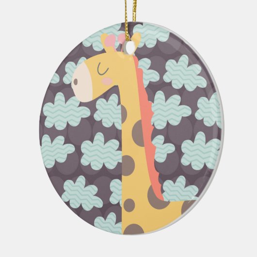 Wolken en Giraffes Keramisch Ornament (Links)