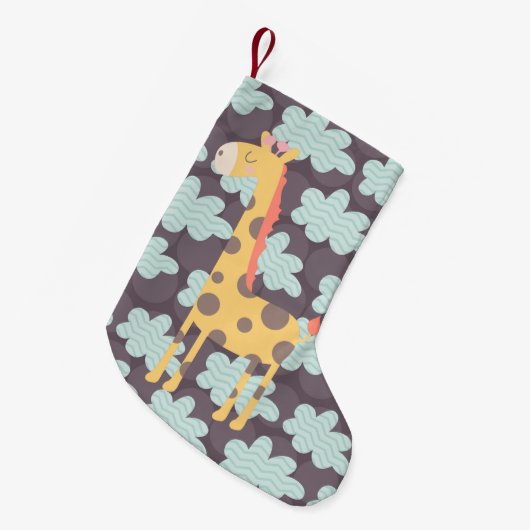 Wolken en Giraffes Kleine Kerstsok (Voorkant (Hangend))