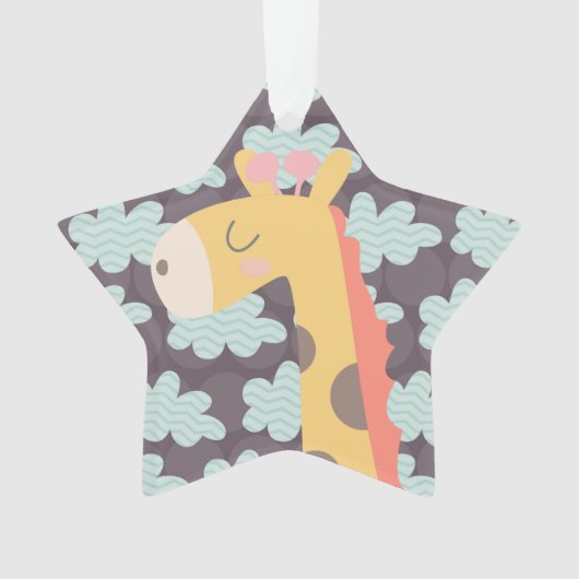 Wolken en Giraffes Ornament (voorkant)