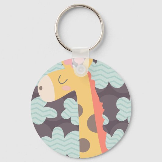 Wolken en Giraffes Sleutelhanger (Voorkant)