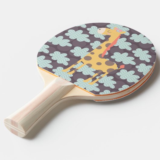 Wolken en Giraffes Tafeltennisbatje (Voorkant Gekanteld)