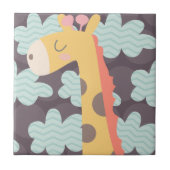 Wolken en Giraffes Tegeltje (Voorkant)