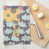 Wolken en Giraffes Theedoek (Quarter Fold)