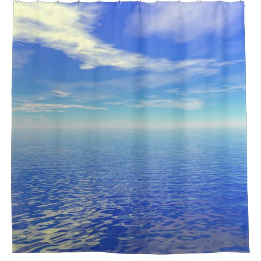 Wolken en golven douchegordijn (Voorkant)