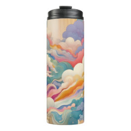 Wolken en golven thermosbeker