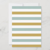 Wolken en hart Blauw en gouden Baby shower Kaart (Achterkant)