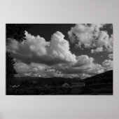 Wolken en land poster (Voorkant)