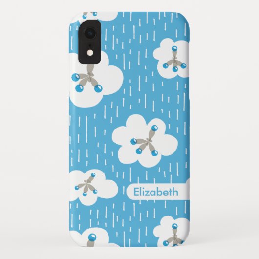 Wolken en methaanmoleculen (blauwe geek) Case-Mate iPhone case (Achterkant)