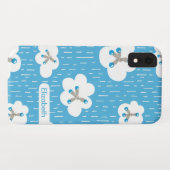 Wolken en methaanmoleculen (blauwe geek) Case-Mate iPhone case (Achterkant (horizontaal))