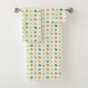 Wolken en paraplu's Cute Modern Pattern Bad Handdoek
