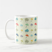 Wolken en paraplu's Cute Modern Pattern Koffiemok (Links)