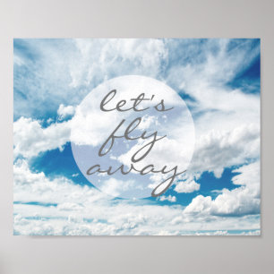 wolken en poster voor hemelfotografie met tekst