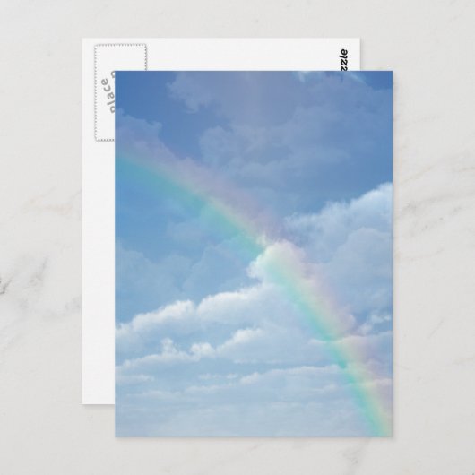 Wolken en regenboog briefkaart (Voorkant / Achterkant)