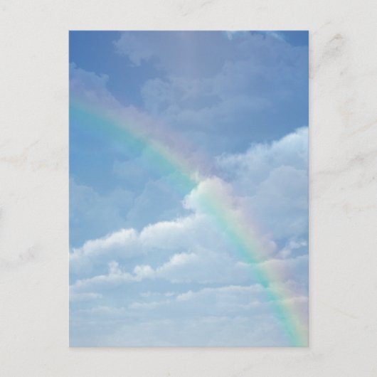 Wolken en regenboog briefkaart (Voorkant)