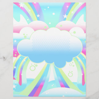 wolken en regenboog lucht papier