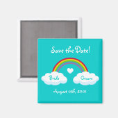 Wolken en regenboog - Sla de datummagneet op Magneet (Voorkant / Achterkant)