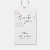 Wolken en sterren bedankt cadeaulabel (Voorkant)