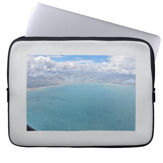 Wolken en stromingen laptop sleeve (Voorkant)