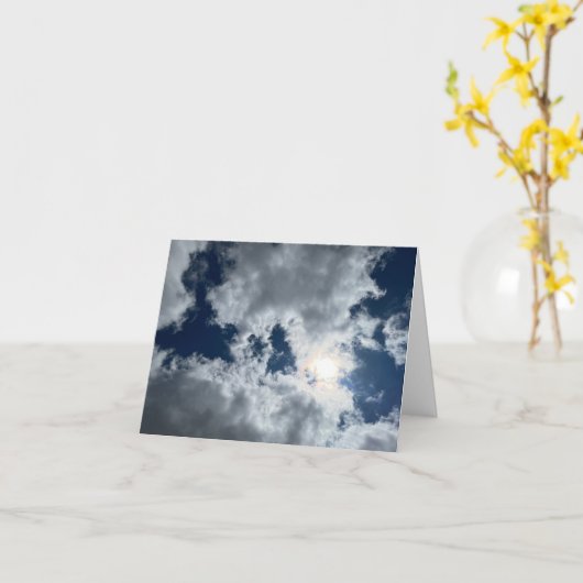 Wolken en zon #4 kaart (Gele Bloem)