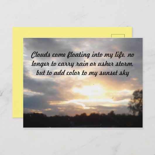 Wolken en zon briefkaart (Voorkant / Achterkant)