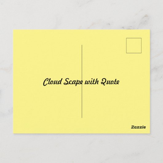 Wolken en zon briefkaart (Achterkant)