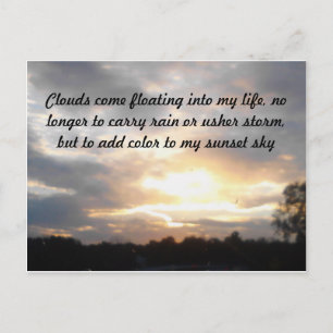 Wolken en zon briefkaart