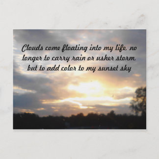 Wolken en zon briefkaart