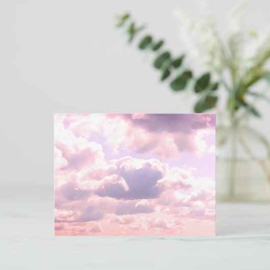 Wolken en zonnebanken briefkaart (Staand voorkant)