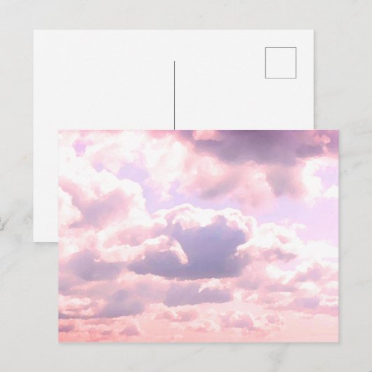 Wolken en zonnebanken briefkaart (Voorkant / Achterkant)