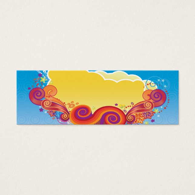 wolken en zwembroeken mini visitekaartjes (Voorkant)