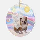 Wolken - Engelse Bulldog Angel Keramisch Ornament (Links)