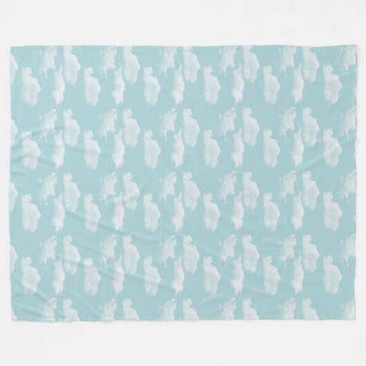 Wolken Fleece Deken (Voorkant (Horizontaal))