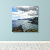Wolken Foto aan Canvas met Oceaanlandschap (Insitu (Houten vloer))