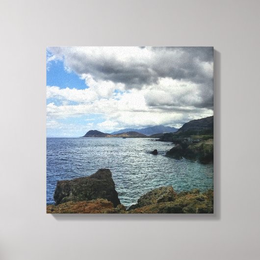 Wolken Foto aan Canvas met Oceaanlandschap Afdruk (Voorkant)