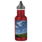 Wolken gaan door waterfles (Links)